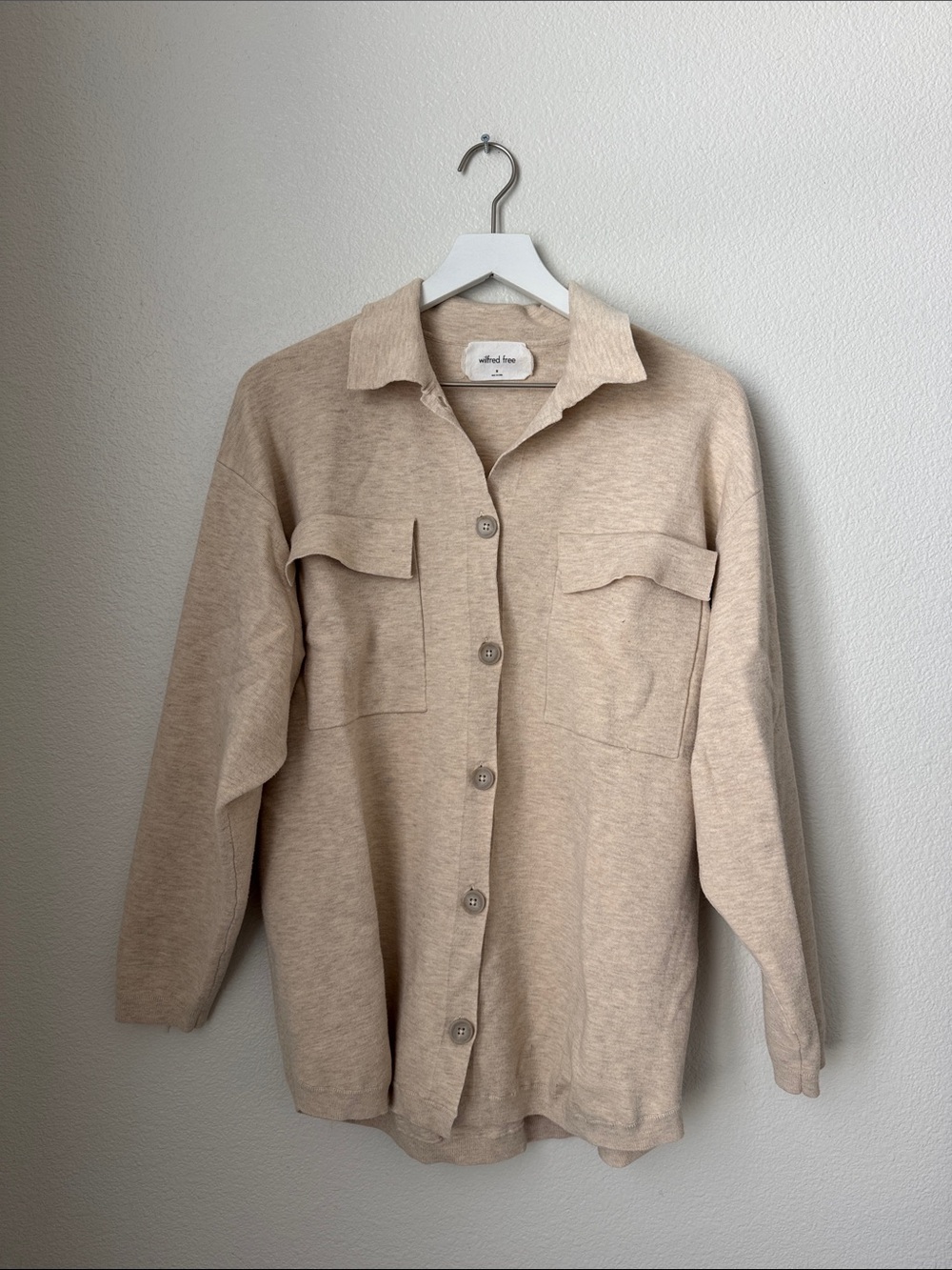 Wilfred Free• Oversized Button Down cardigan sweater